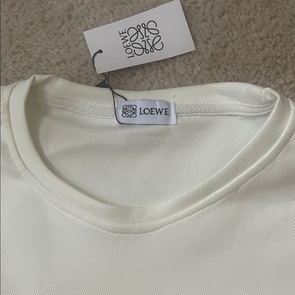 Loewe Cream Women's Crew Neck Sweater - Picture 3 of 4